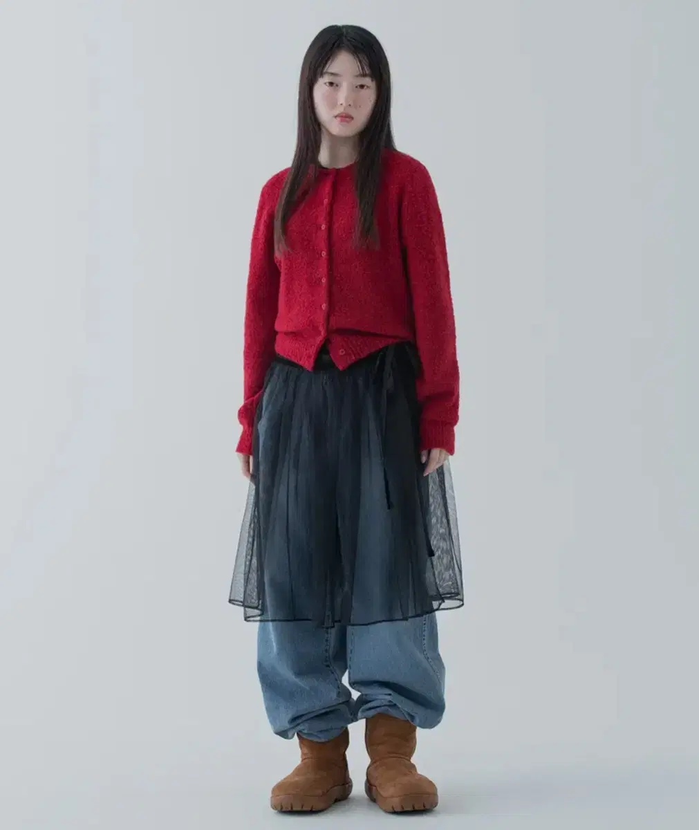 오헤시오 POINT BELT WRAP SKIRT, BLACK